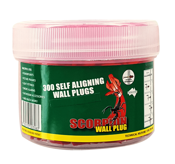 300 pieces Scorpion Self-Aligning Wall Plugs per container