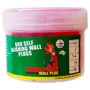600 pieces Scorpion Self-Aligning Wall Plugs per container